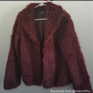 Shaggy faux fur jacket